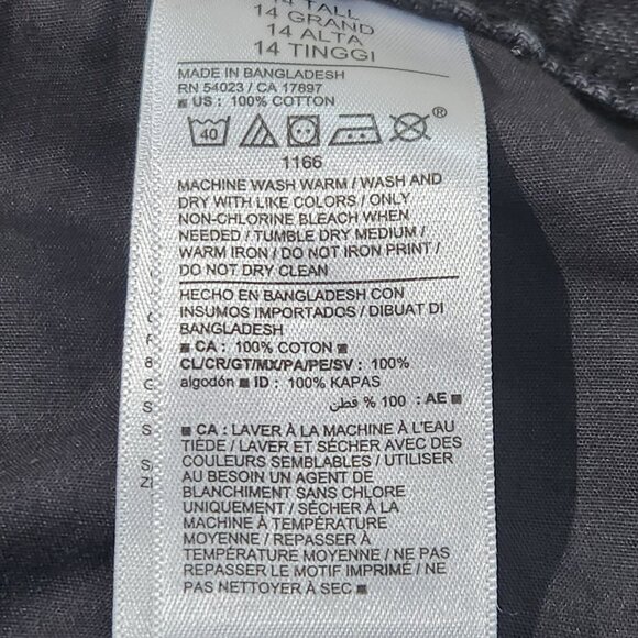 Old Navy High Rise Slouch Straight Secret Smooth Pockets Black Women's 14 Tall - Picture 10 of 12